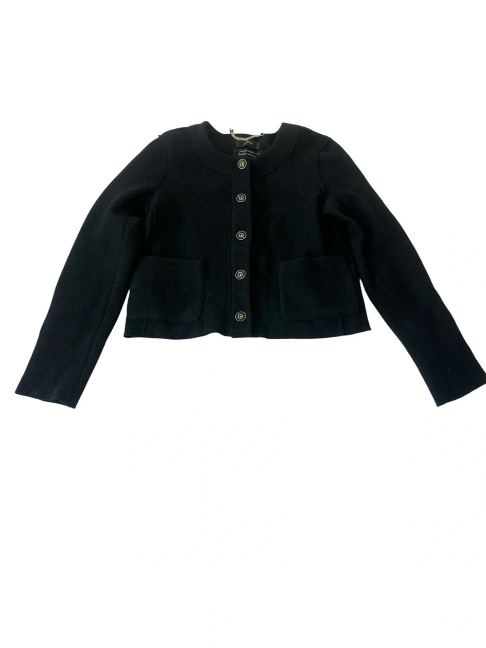 J. Crew Italian Boiled Wool Cardigan Sweater